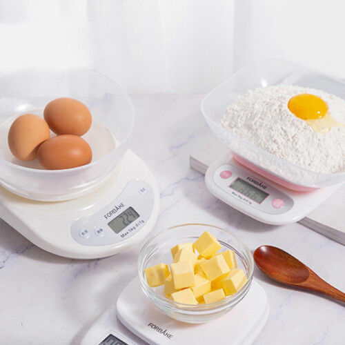 (Pink) Portable Electronic Kitchen Scale Weighing Scale Feature Large LCD Display And Auto Close Function For Home Cooks  White 1