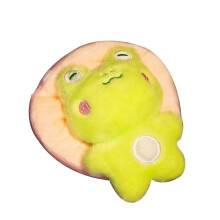 (37cm, Yellow) Cute Frog Mushroom Plush Pillow Stuffed Animal Toy Soft Huggable Kawaii Gift Girls Boys