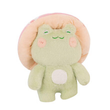 (40cm, Light green) Cute Frog Mushroom Plush Pillow Stuffed Animal Toy Soft Huggable Kawaii Gift Girls Boys