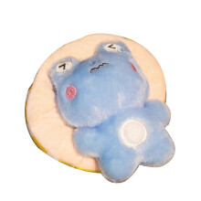 (10cm, Blue) Cute Frog Mushroom Plush Pillow Stuffed Animal Toy Soft Huggable Kawaii Gift Girls Boys