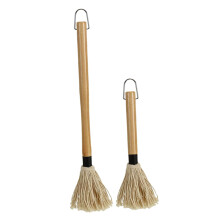 BBQ Basting Brush Set with Wooden Handle, HeatResistant Grill Oil Brush for Even Sauce Spreading