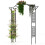 Metalhavebue til klatreplanter, 170x39x210 cm, sort 1
