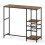Mesa de bar de cozinha com prateleiras, porta-vinhos e porta-copos 1