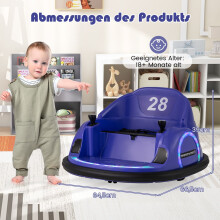 Auto-tamponneuse électrique pour enfants avec lumières LED, violet