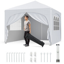 Tente pop-up 3x3 m avec 4 parois amovibles