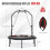 Fitness Trampoline with Adjustable Handle & Resistance Bands 1