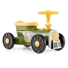 Train pour enfants avec volant et rangement, vert