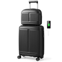 2-delat bagageset med 20" handbagage och 14" kosmetikfodral