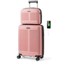 2-delat bagageset med 20" handbagage och 14" kosmetikfodral