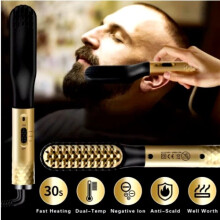 Beard Hair Straightener Brush Quick Heat Styling