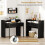Bureau d'ordinateur extensible avec 2 tiroirs et roulettes, noir 4