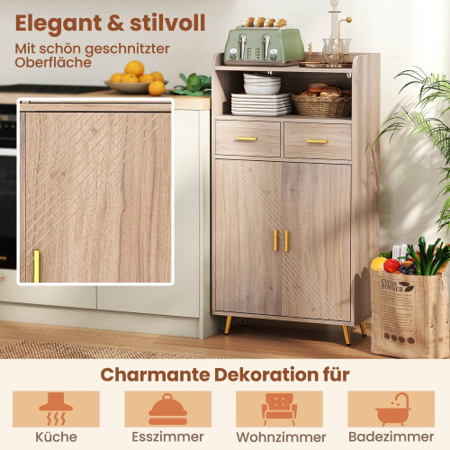 Armoire polyvalente avec étagère réglable et tiroirs 2