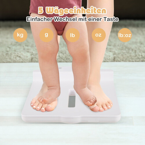 Pèse-bébé numérique avec plateau amovible, compatible avec application 2