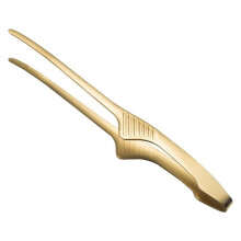 Gold Stainless Steel Kitchen Tongs for Cooking and BBQ Grilling, Heat Resistant with Ergonomic Grip Design
