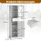 Tall Bathroom Cabinet with Adjustable Shelves, White 2