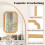 Rectangular Wall Mirror with Wood Frame, 90x60 cm 5