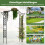 Metalhavebue til klatreplanter, 170x39x210 cm, sort 5