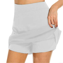 (S, White) Anti-chafing Active Skorts Super Soft Comfortable Women's Athletic Lightweight Skirts With Shorts-Yvan