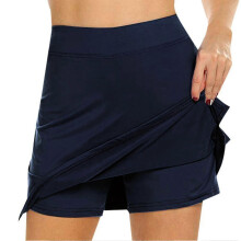 (L, Dark Blue) Anti-chafing Active Skorts Super Soft Comfortable Women's Athletic Lightweight Skirts With Shorts-Yvan