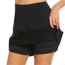 (3XL, Black) Anti-chafing Active Skorts Super Soft Comfortable Women's Athletic Lightweight Skirts With Shorts-Yvan
