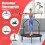 Fitness Trampoline with Adjustable Handle & Resistance Bands 5