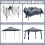 4x4m Event Canopy Tent, Double Roof, Adjustable Heights 5