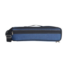 Waterproof Oxford Leather Flute Case for 16 and 17 Hole C Foot Flutes with Velvet Lining and Shoulder Strap