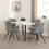 Seconique Marlow & Quebec Dining Set X4 Chairs White Marble 1