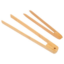 2pcs Bamboo Serving Tongs for Bread Meat Cake with Precise Grip Control and Natural Design