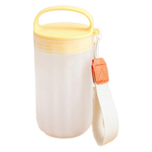(Yellow 350ml) 350ml/550ml Baby Milk Powder Storage Box with Airtight Seal and Portable Design for Daily Travel Feeding Essential