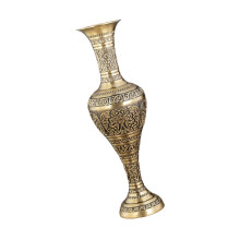 Embossed Pattern Antique Tall Metal Vases Retro Decors for-A