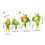 Statue de grenouilles, décor de Pot Huggers pour plantes,-1 4