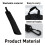 Black Drum Stick Bag with Hooks, Thickened Protective Drumstick Holder Case for Drum Mallets 3