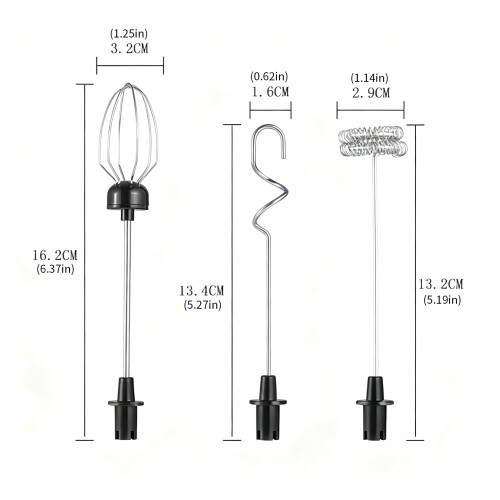 Automatic Milk Frother and Multipurpose Whisk with 3 Speed-grey 2