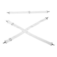 Adjustable White Oxford Drum Strap Set, Comfortable Dual Shoulder Harness for Snare Drum Players