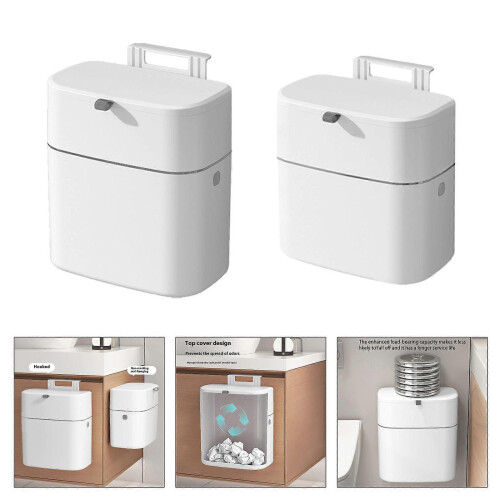 (L) Friendly Small Indoor Composts Bin With Odor Control Hanging Trash Can For Kitchen Countertop 1