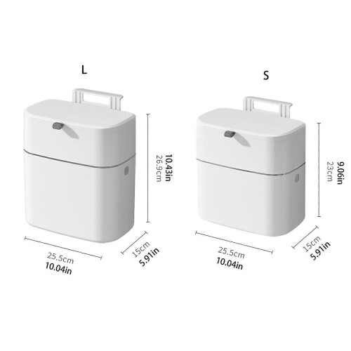 (L) Friendly Small Indoor Composts Bin With Odor Control Hanging Trash Can For Kitchen Countertop 2