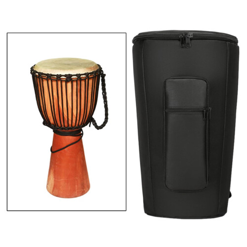 10 Inch Padded Djembe Bag Backpack with Adjustable Shoulder Straps, Dustproof Drum Case 1
