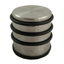 Stainless Steel Door Stopper 68x74mm with Wall Protection Cushion and Noise Reduction Design