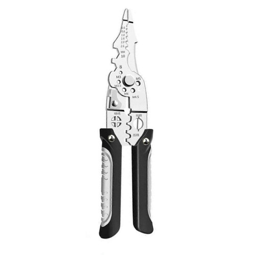 (black) Wire Stripper Crimper Cable Cutter Professional Electrical Wire Stripping Tool Wire Stripper Plier Multifunctional  grey