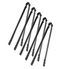 5Pcs Long Handle BBQ Charcoal Tongs Set Heavy Duty Metal Grill Tools for Safe Food and Firewood Handling