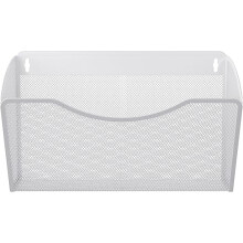 Wand-Aktenorganizer aus Netzgewebe, hängender Brief-/A4-Ordnerhalter, weiß
