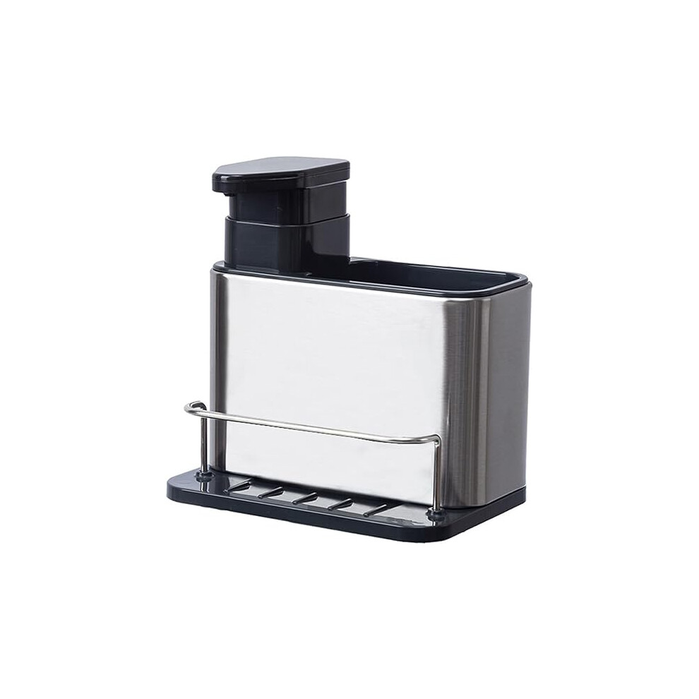 Stainless Steel Soap Dispenser With Sponge Holder Sink Caddy 8583307384933