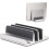 Supporto verticale in alluminio argento per laptop, tablet e smartphone 1