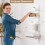 5 Tier Floating Wall Shelves White Vertical Storage Organizer 3