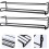 2 Pack Wall Mounted Spice Rack Kitchen Organizer Pantry Storage Shelf 2