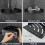 2er-Pack Eck-Duschablage, selbstklebend, Wandregal, schwarz 2