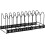 Adjustable Dish Rack Retractable Pot Lid Organizer 10 Slots Black 1