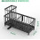 Stainless Steel Sink Caddy Organizer Sponge Holder Drain Rack Black 3