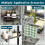 Kitchen Sink Faucet Organizer Adjustable Sponge Holder Caddy Grey 2